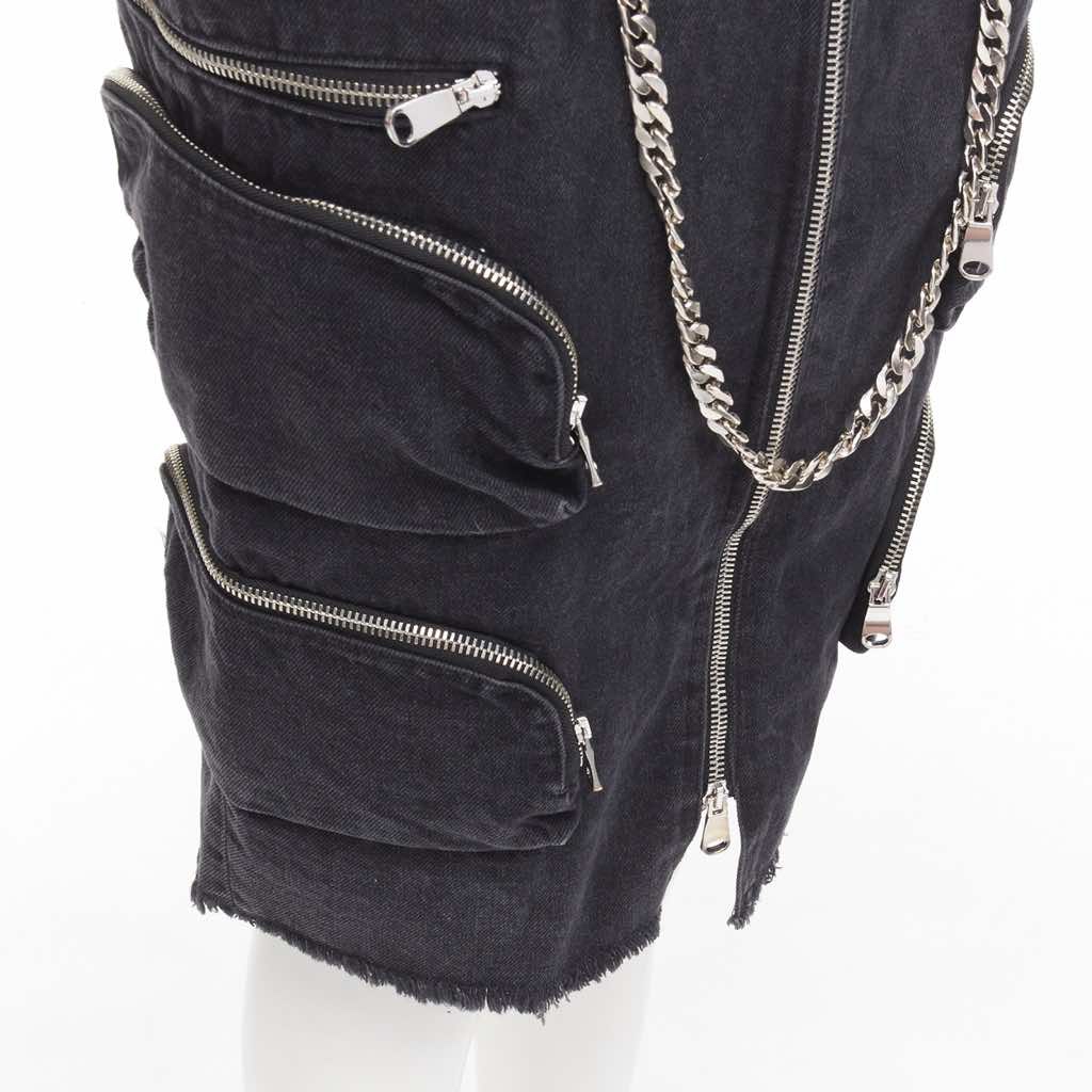 Faith Connexion Punk Chain Skirt - Back view