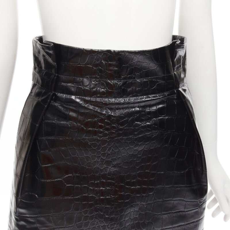 Philosophy Di Lorenzo Serafini Scaled Leather Skirt - Back view
