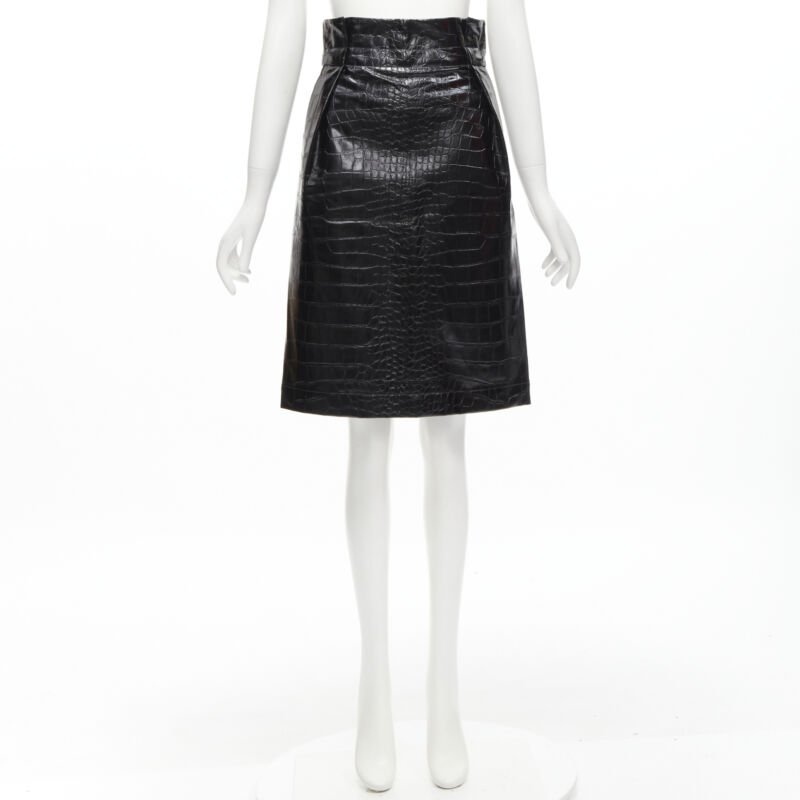 Philosophy Di Lorenzo Serafini Scaled Leather Skirt - Image 11