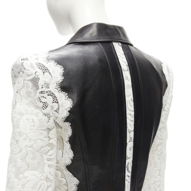 Alexander Mcqueen Lace Trim Blazer - Back view