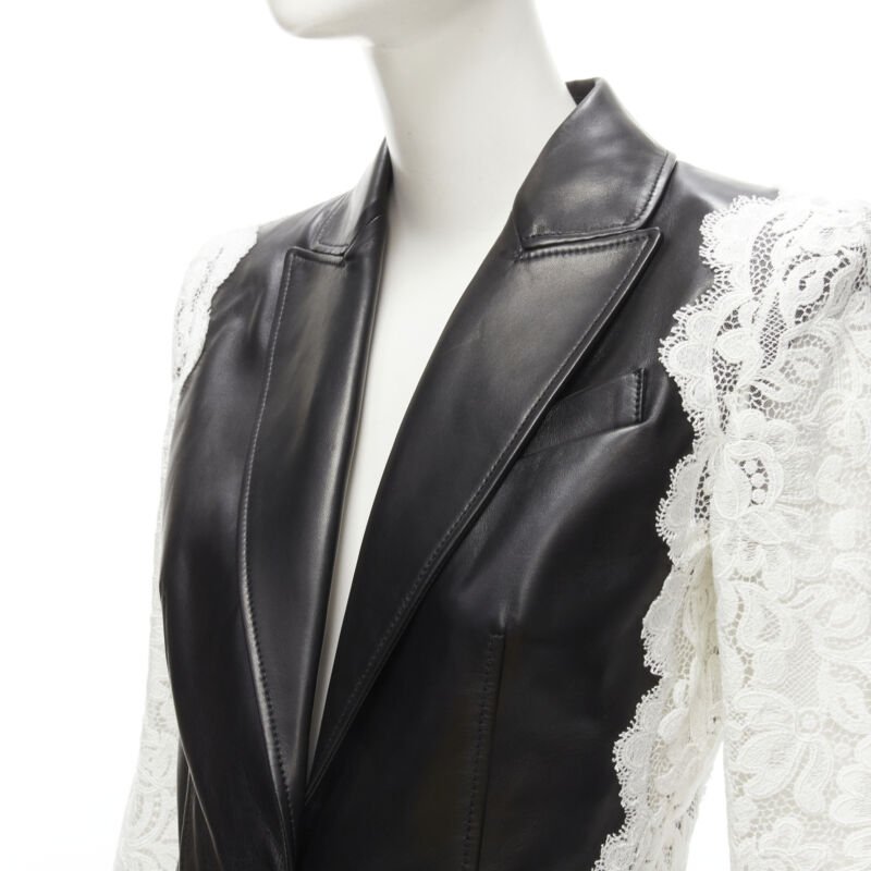 Alexander Mcqueen Lace Trim Blazer - Image 10