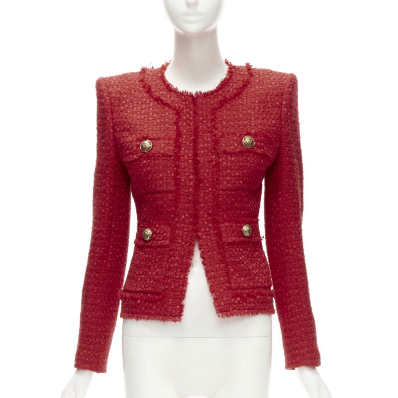 Balmain Tweed Power Blazer - Image 6