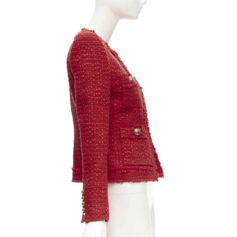 Balmain Tweed Power Blazer - Side view