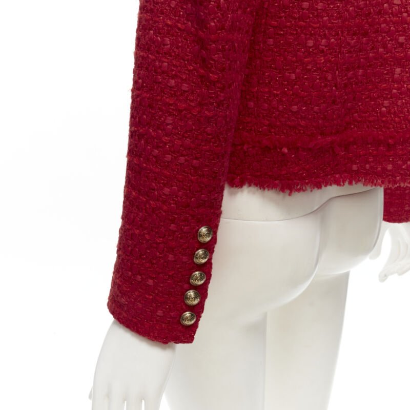 Balmain Tweed Power Blazer - Image 11