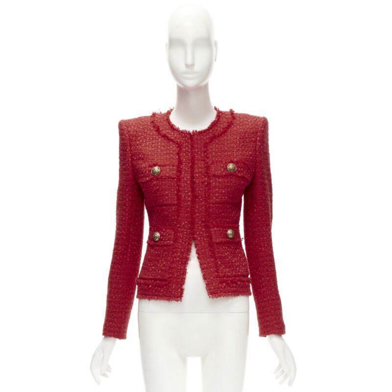 Balmain Tweed Power Blazer - Image 13