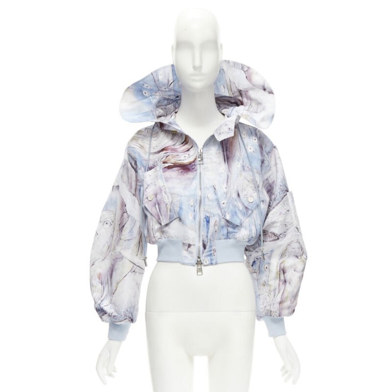 Alexander Mcqueen Dante Batwing Hooded Bomber - Back view