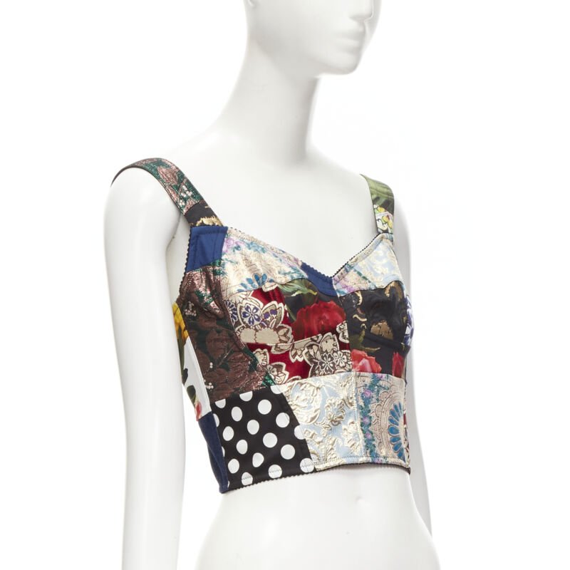 Dolce & Gabbana Patchwork Bustier - Image 6
