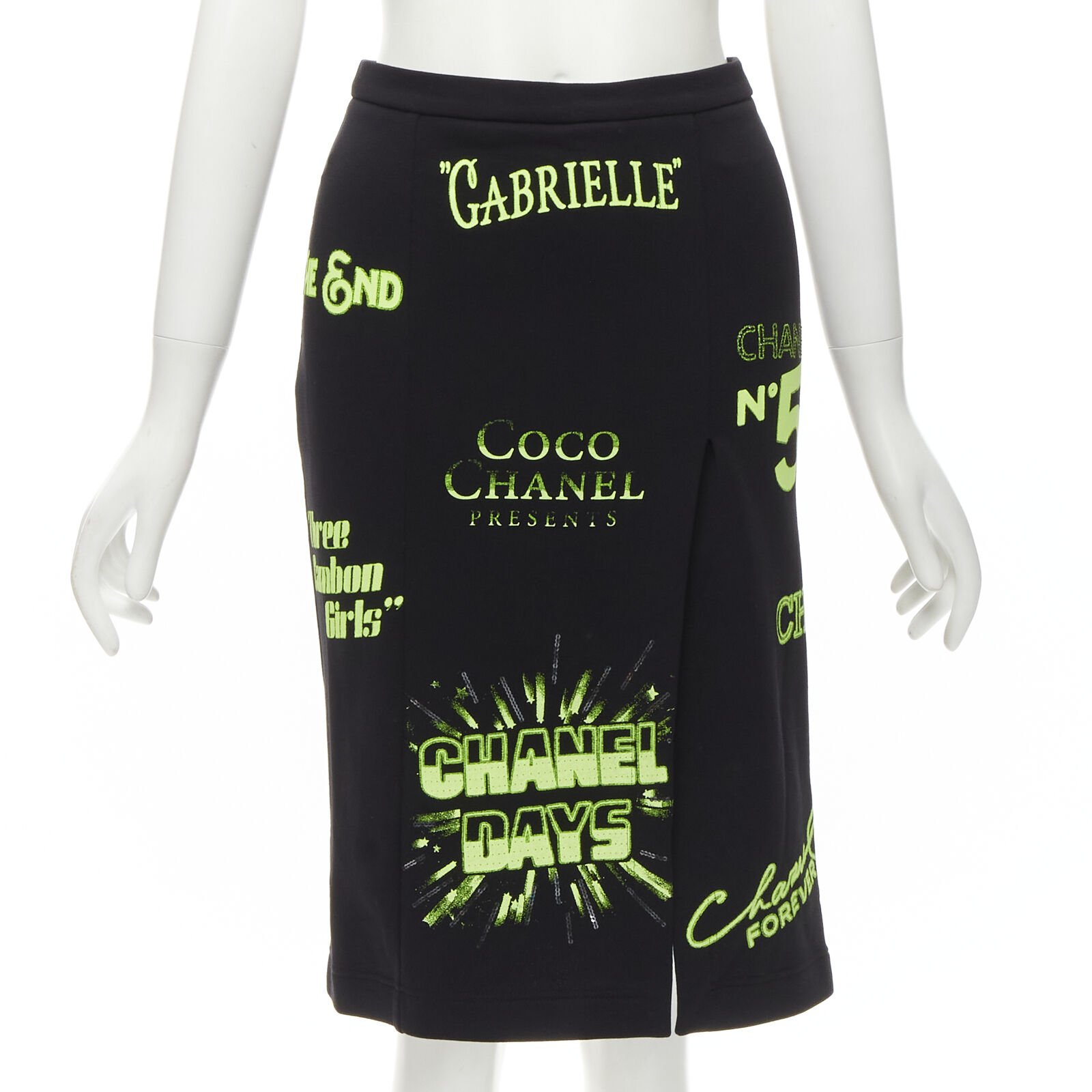 Chanel Neon Logo Skirt