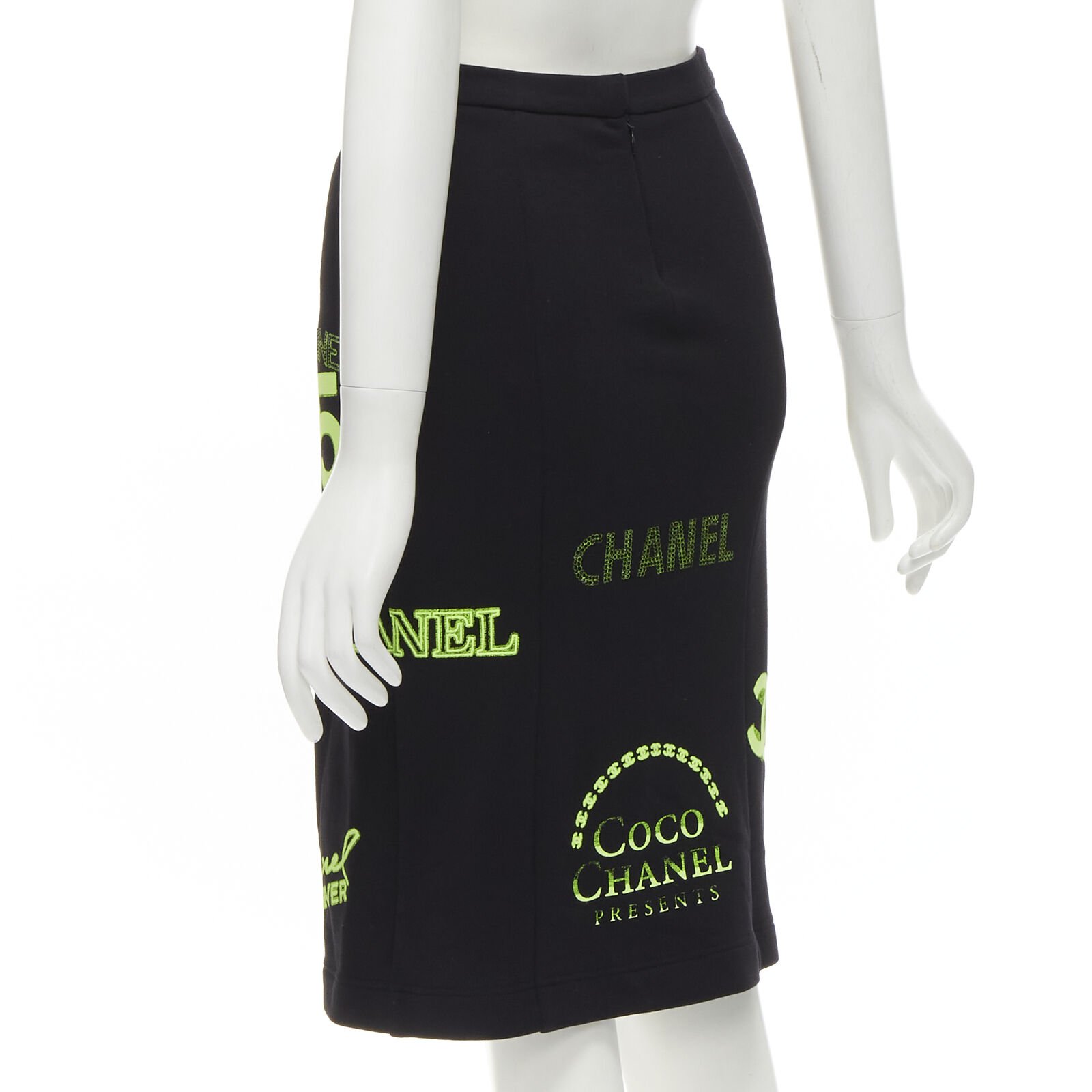 Chanel Neon Logo Skirt - Side view
