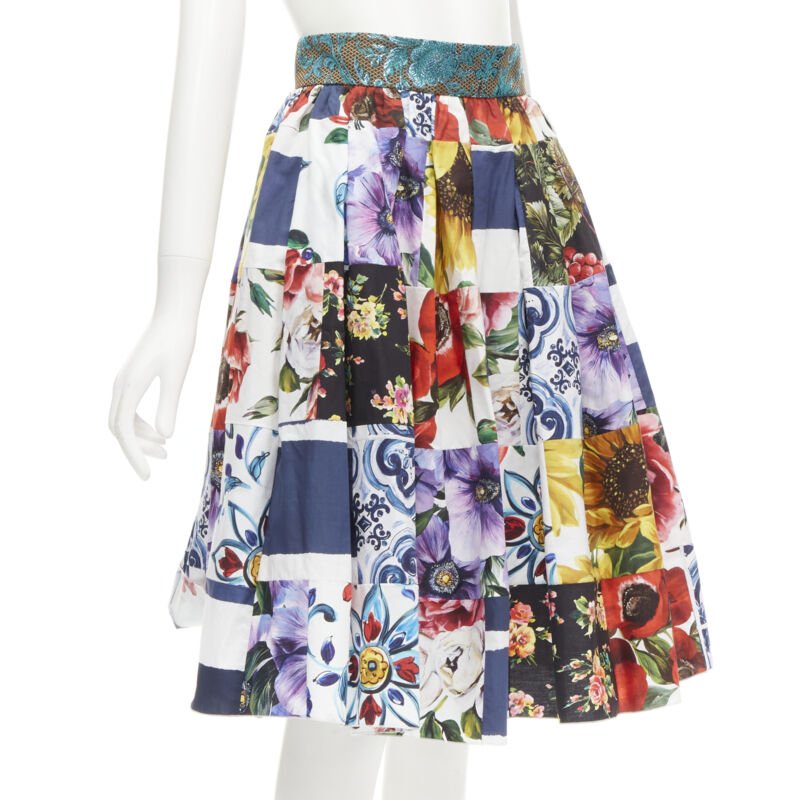 Dolce & Gabbana Patchwork Floral Skirt - Image 6