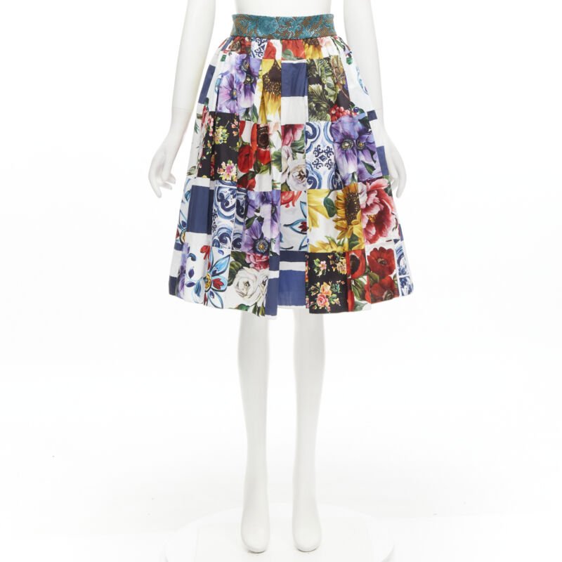 Dolce & Gabbana Patchwork Floral Skirt - Image 11
