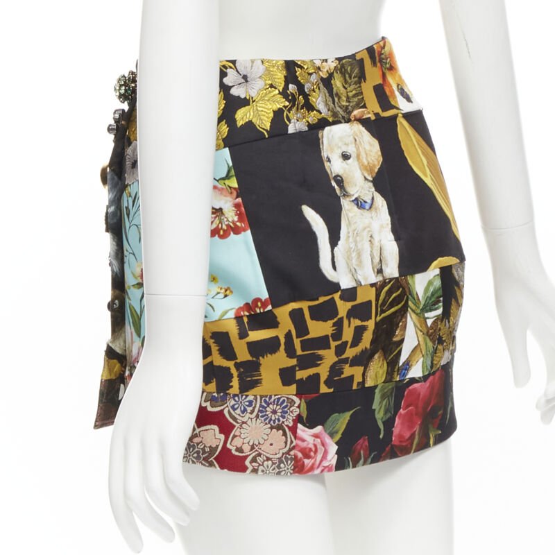 Dolce & Gabbana Dog Patchwork Skirt - Detail 1