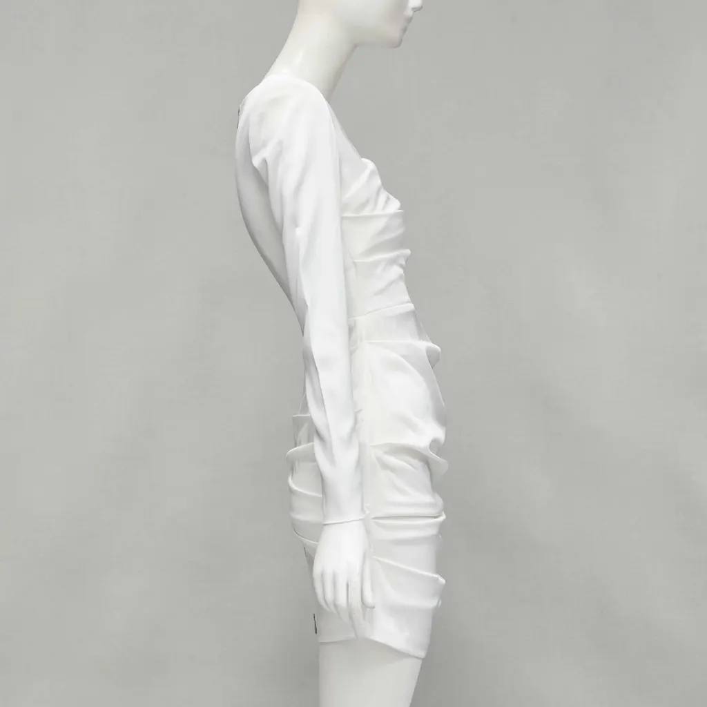 Alex Perry White Satin Cocktail Dress White Never worn - Model View