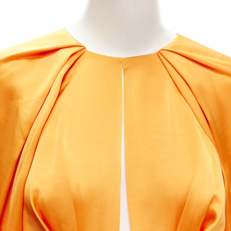 Acler Orange Puff Sleeve Dress - Detail 2