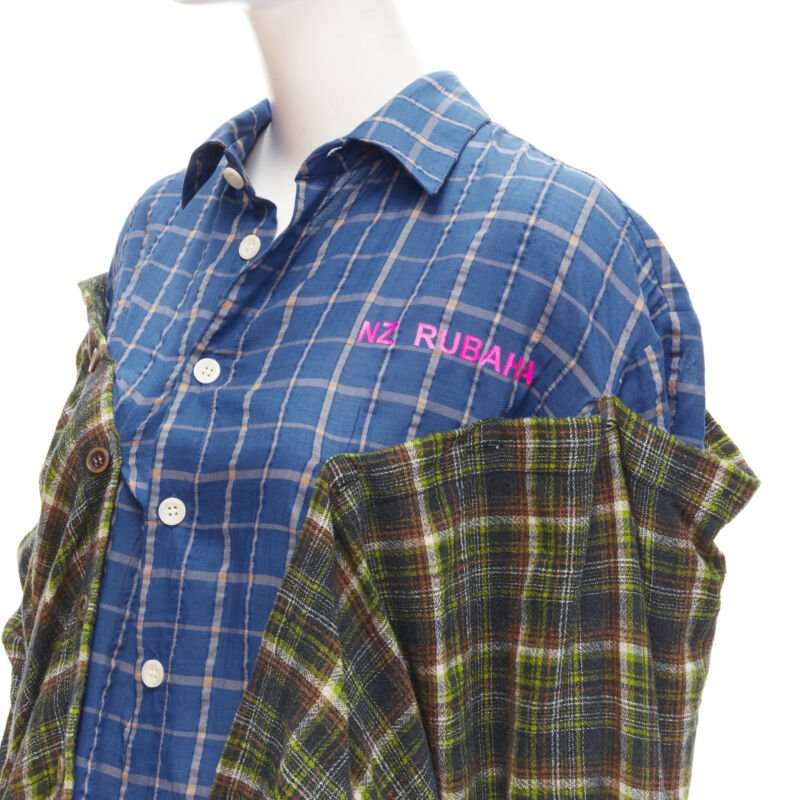Natasha Zinko Plaid Grunge Shirt - Back view