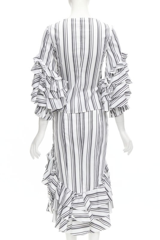 Caroline Constas Ruffled Stripes Set - Side view