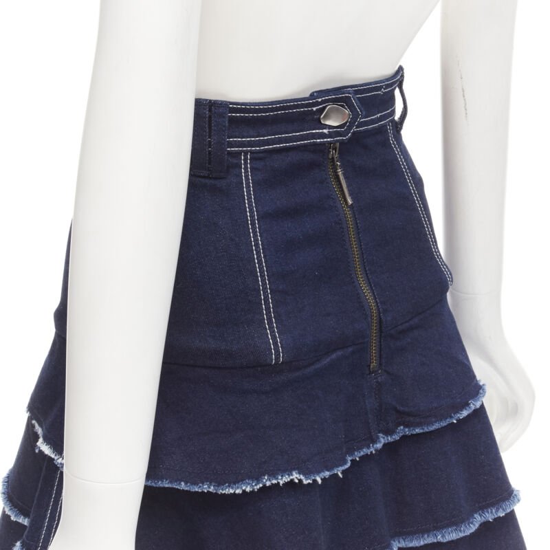 Aje Frayed Denim Skirt - Image 10
