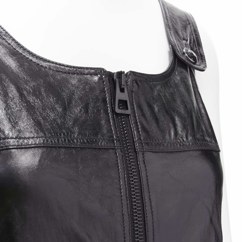 Christian Dior Crinkled Leather Dress - Image 10