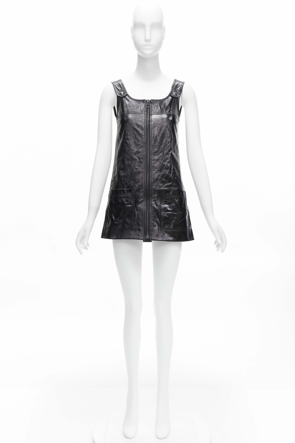 Christian Dior Crinkled Leather Dress - Image 12