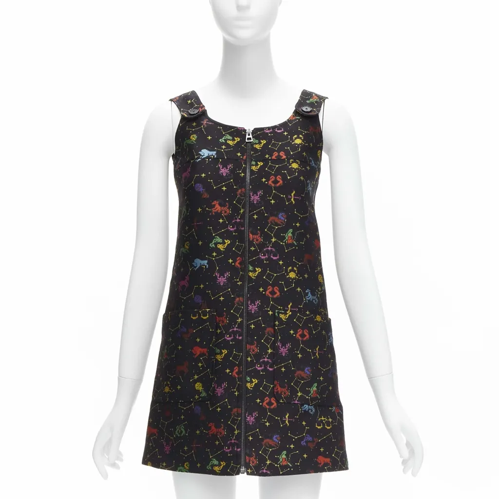 Dior Pixel Zodiac Dress Black Polyester Never worn - Front View