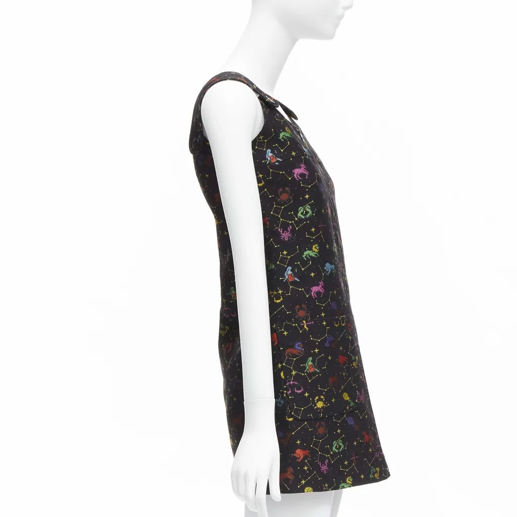 Dior Pixel Zodiac Dress Black Polyester Never worn - Model View
