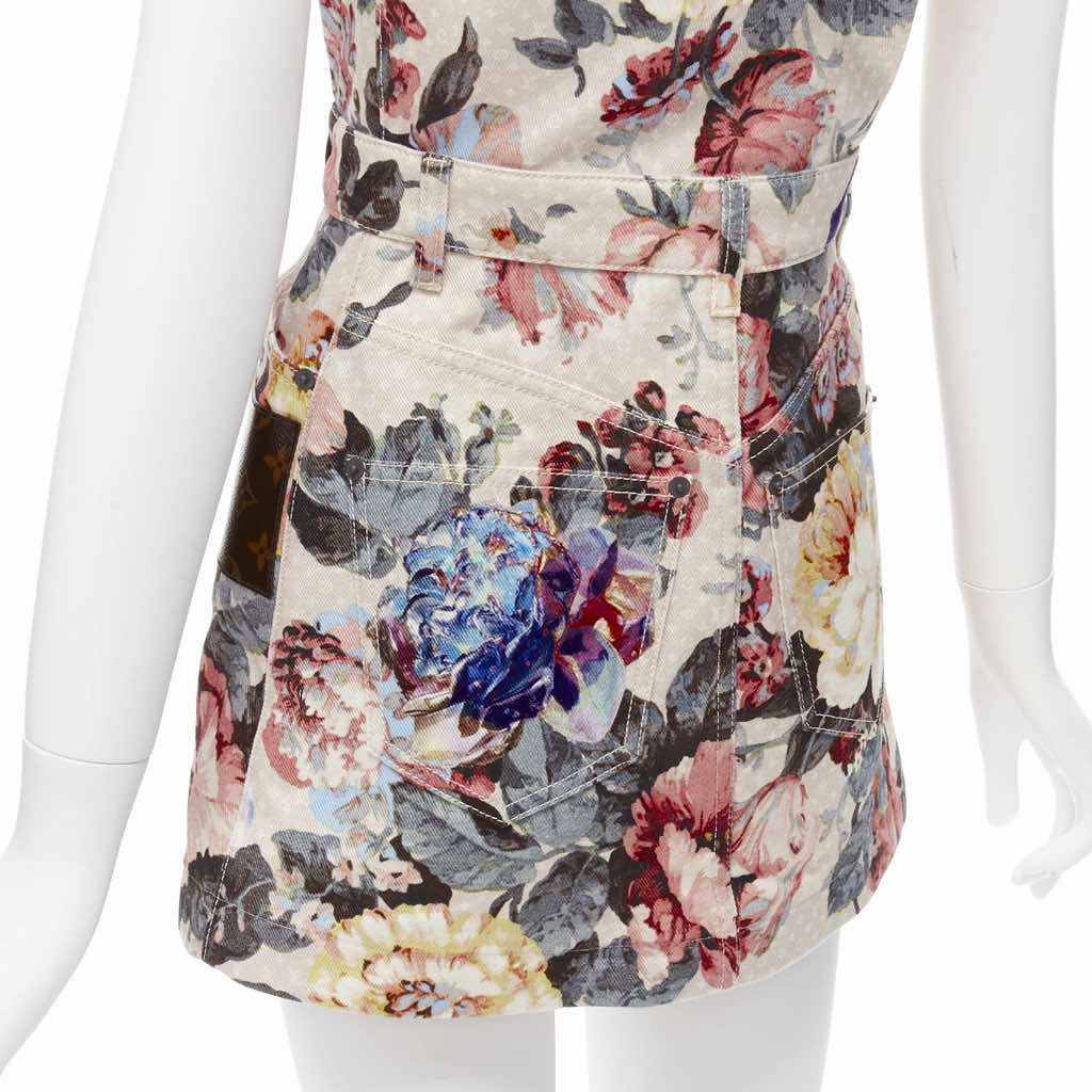 Louis Vuitton Floral Denim Dress - Image 10