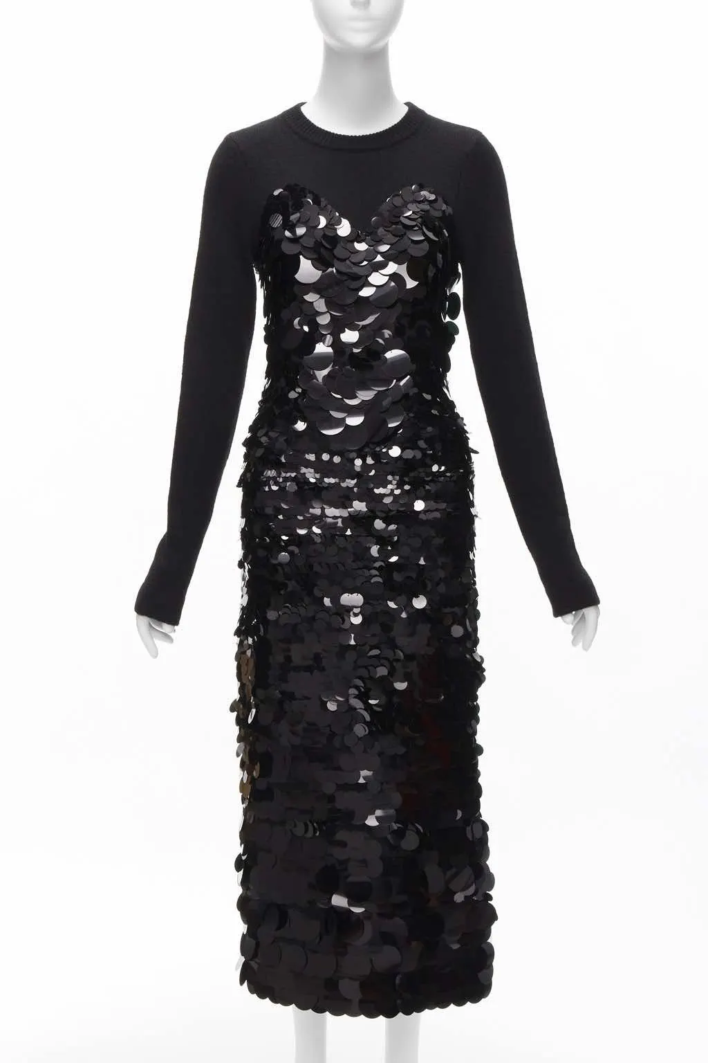 Altuzarra Gradient Cocktail Dress Black Wool Very good - Front View