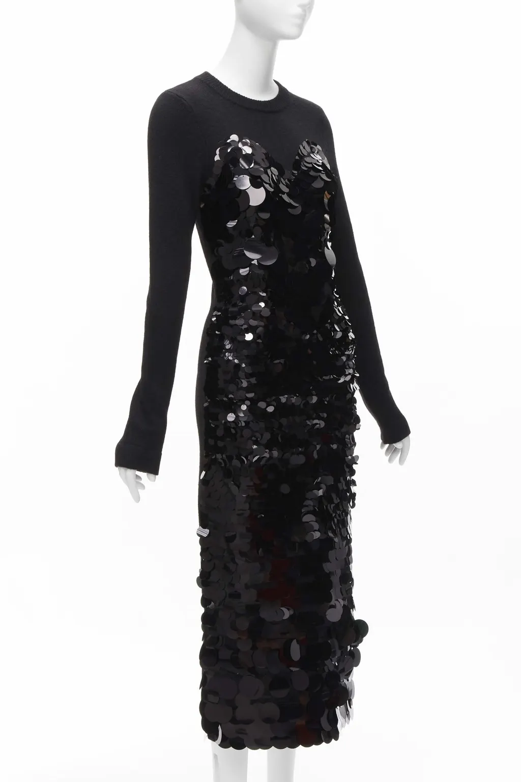 Altuzarra Gradient Cocktail Dress Black Wool Very good - Inside View