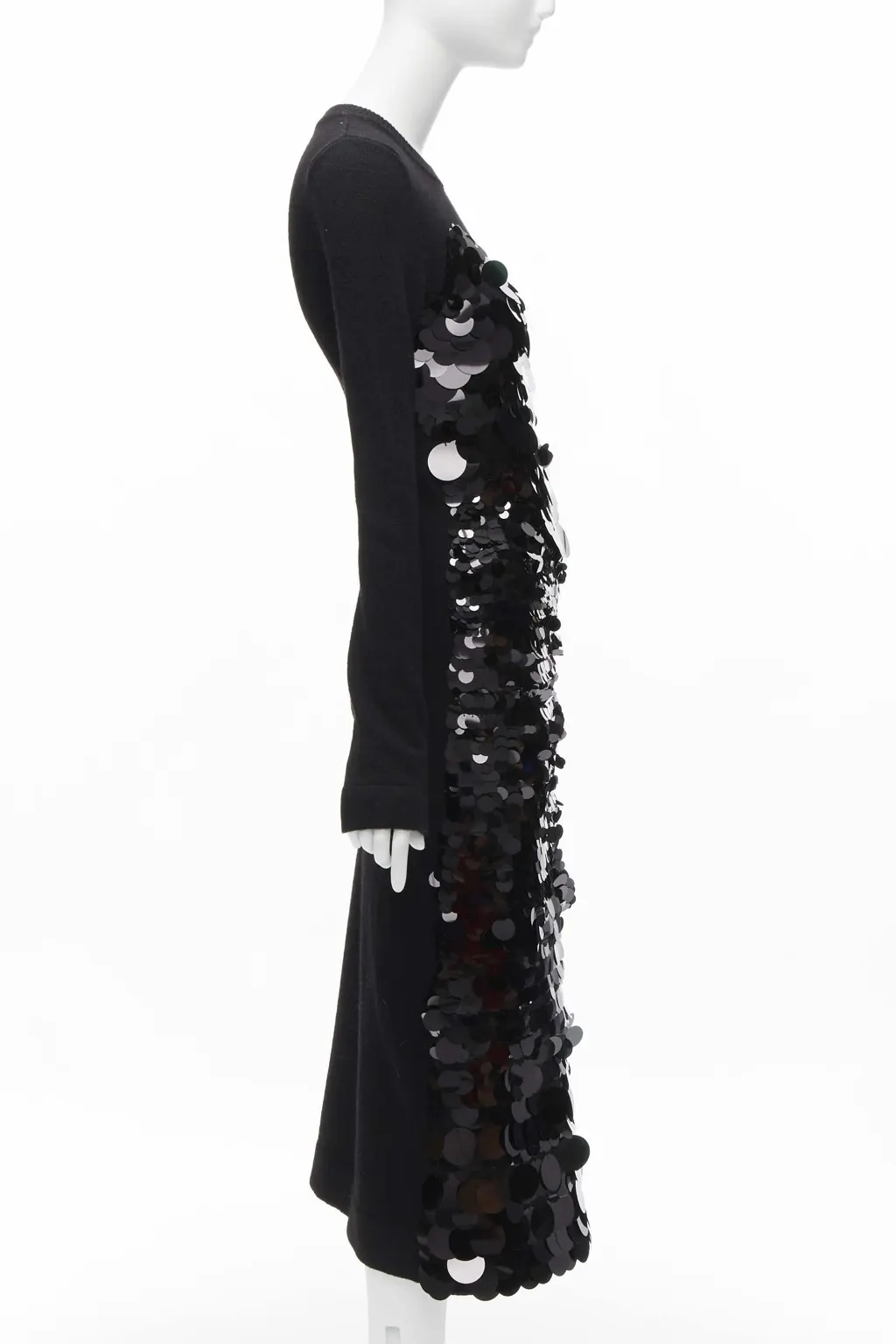 Altuzarra Gradient Cocktail Dress Black Wool Very good - Model View