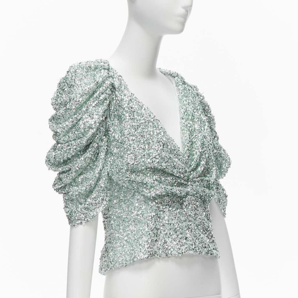 Halpern Sequin Puff Top - Image 6