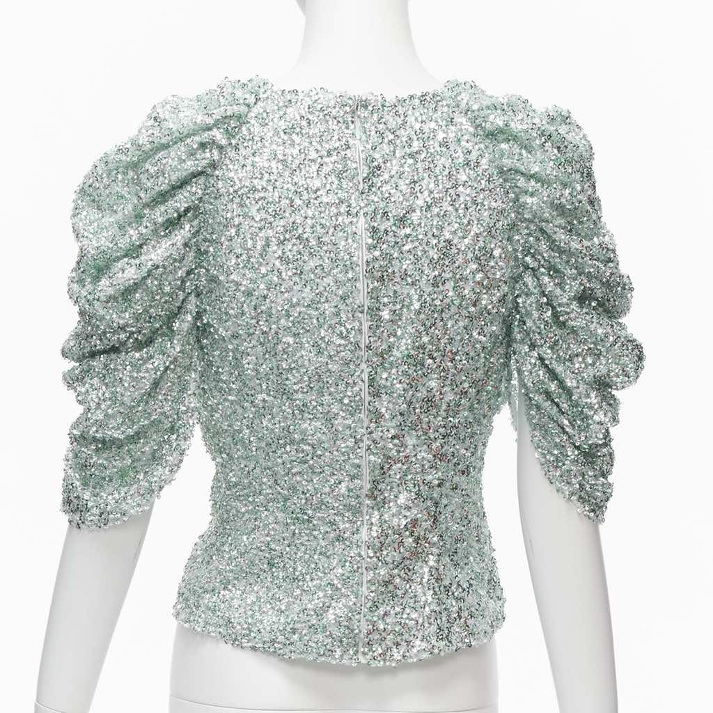 Halpern Sequin Puff Top - Side view