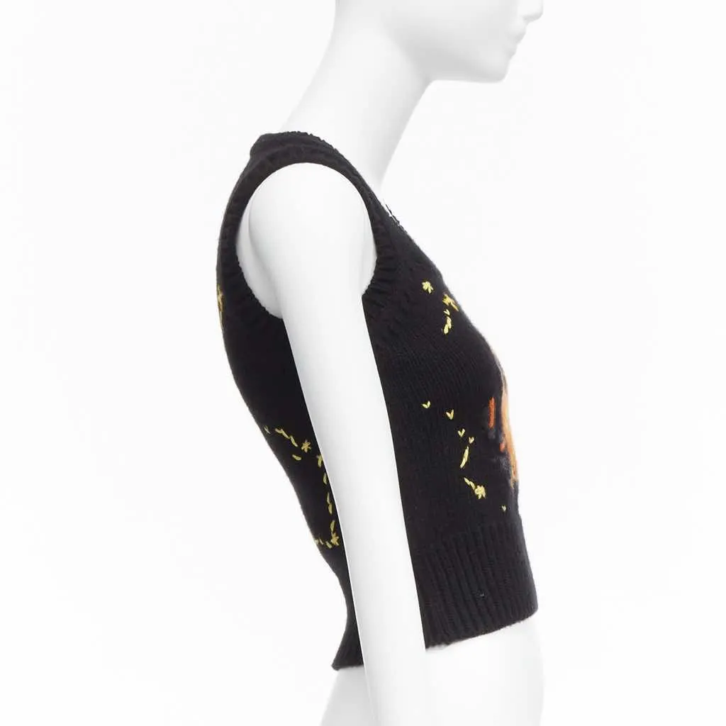 Dior Zodiac Vest Black Wool Never worn - Model View