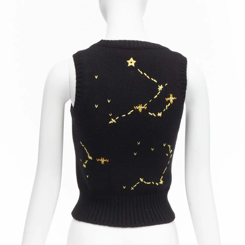 Dior Zodiac Vest Black Wool Never worn - Box View