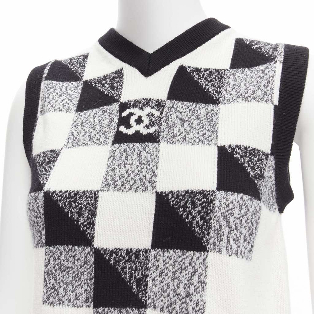 Chanel Check CC Sweater Vest - Back view