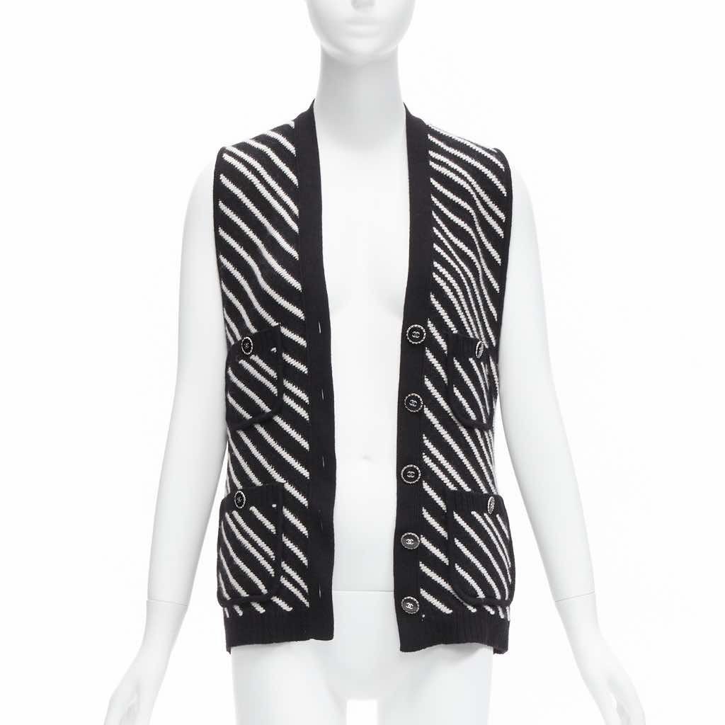 Chanel Striped Pocket Vest - Image 6