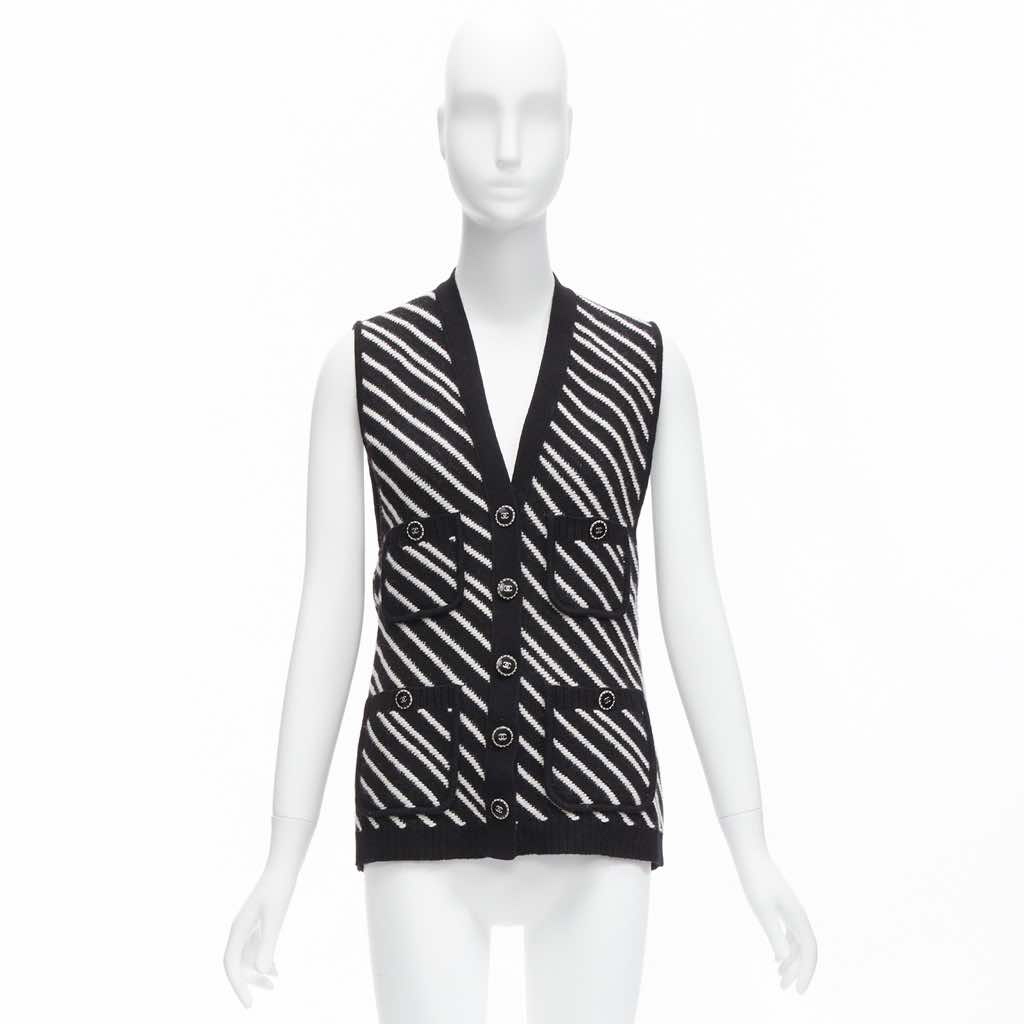 Chanel Striped Pocket Vest - Image 13