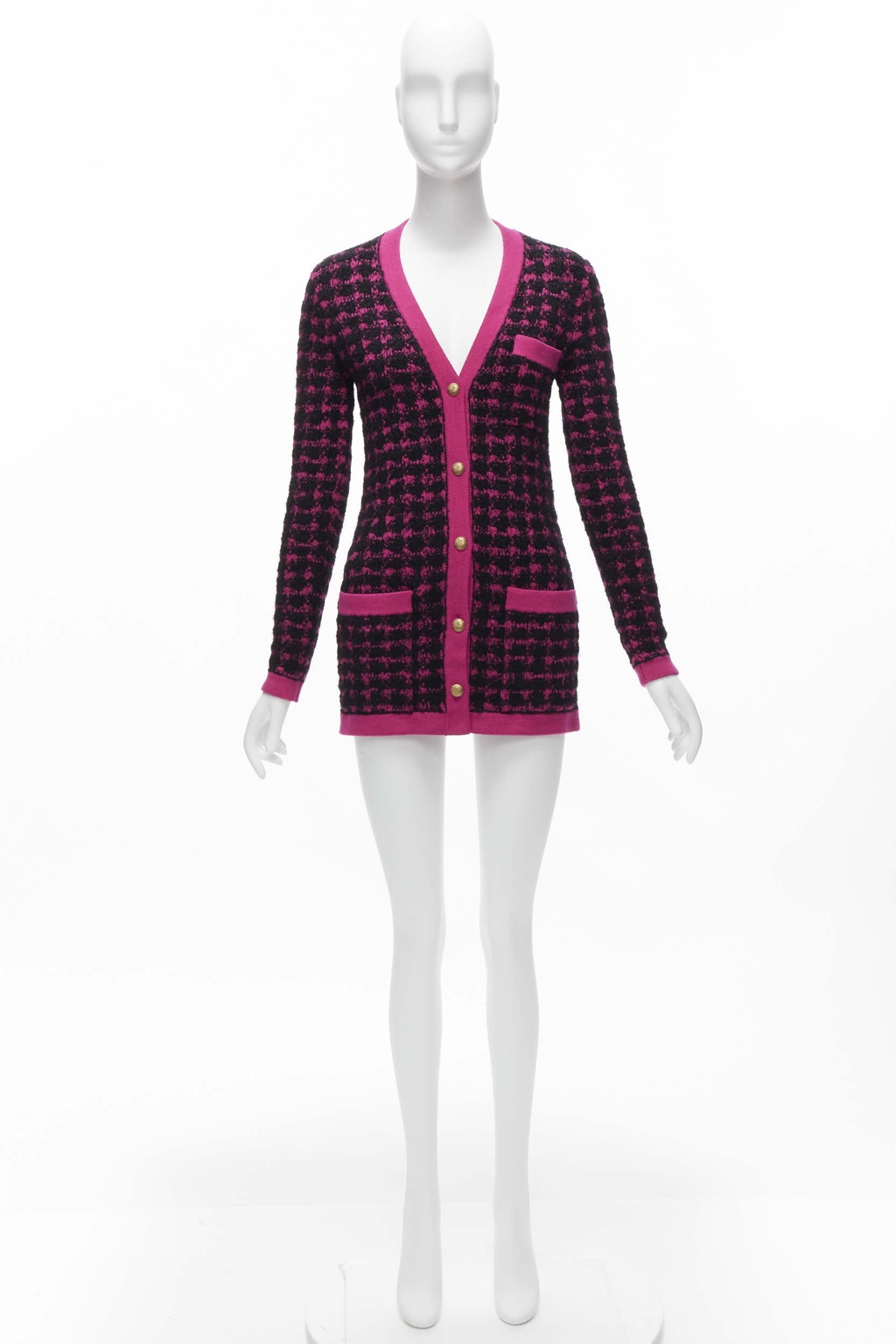 Saint Laurent Houndstooth Cardigan - Image 13