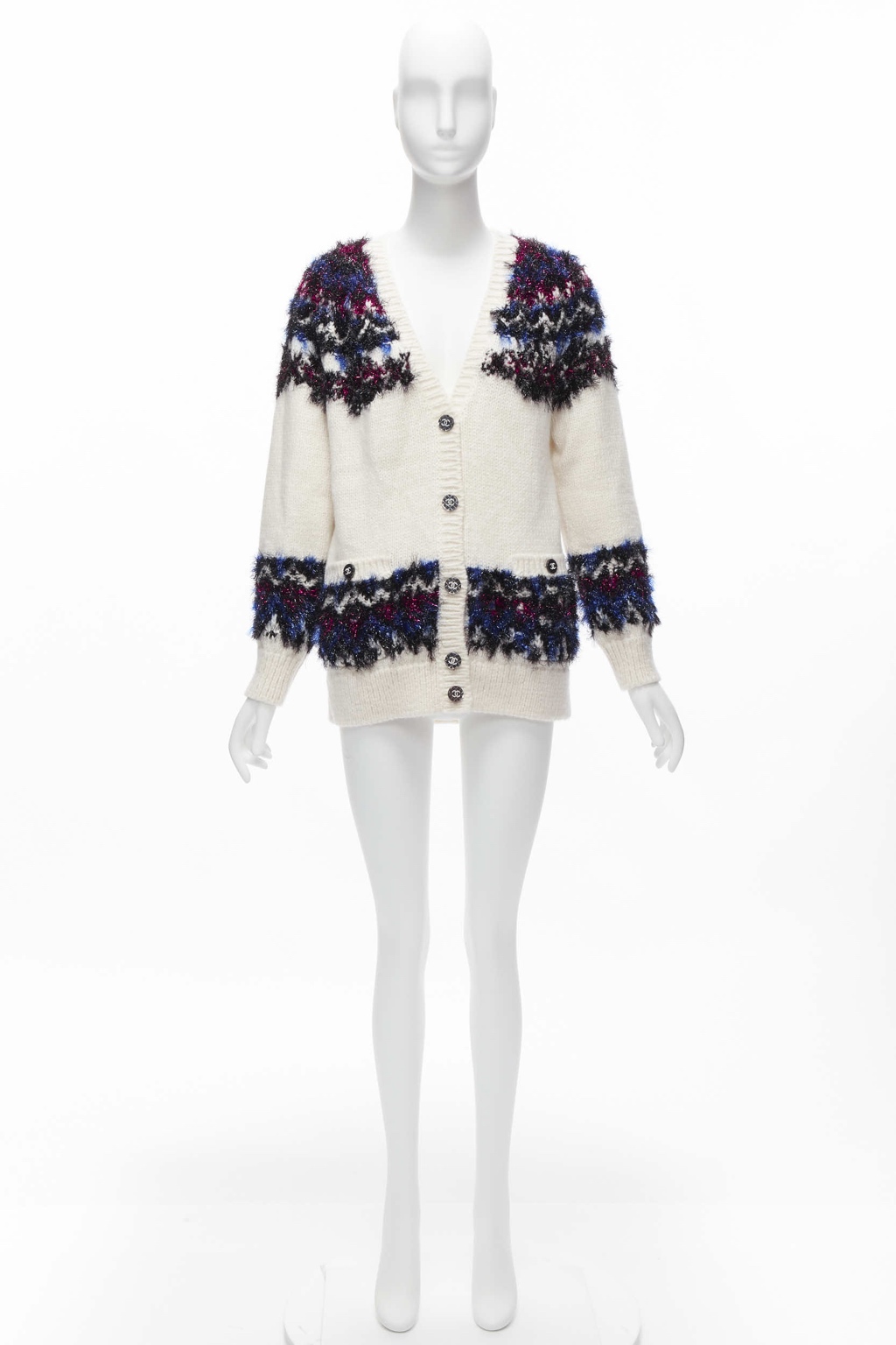 Chanel Fluffy CC Cardigan - Image 13