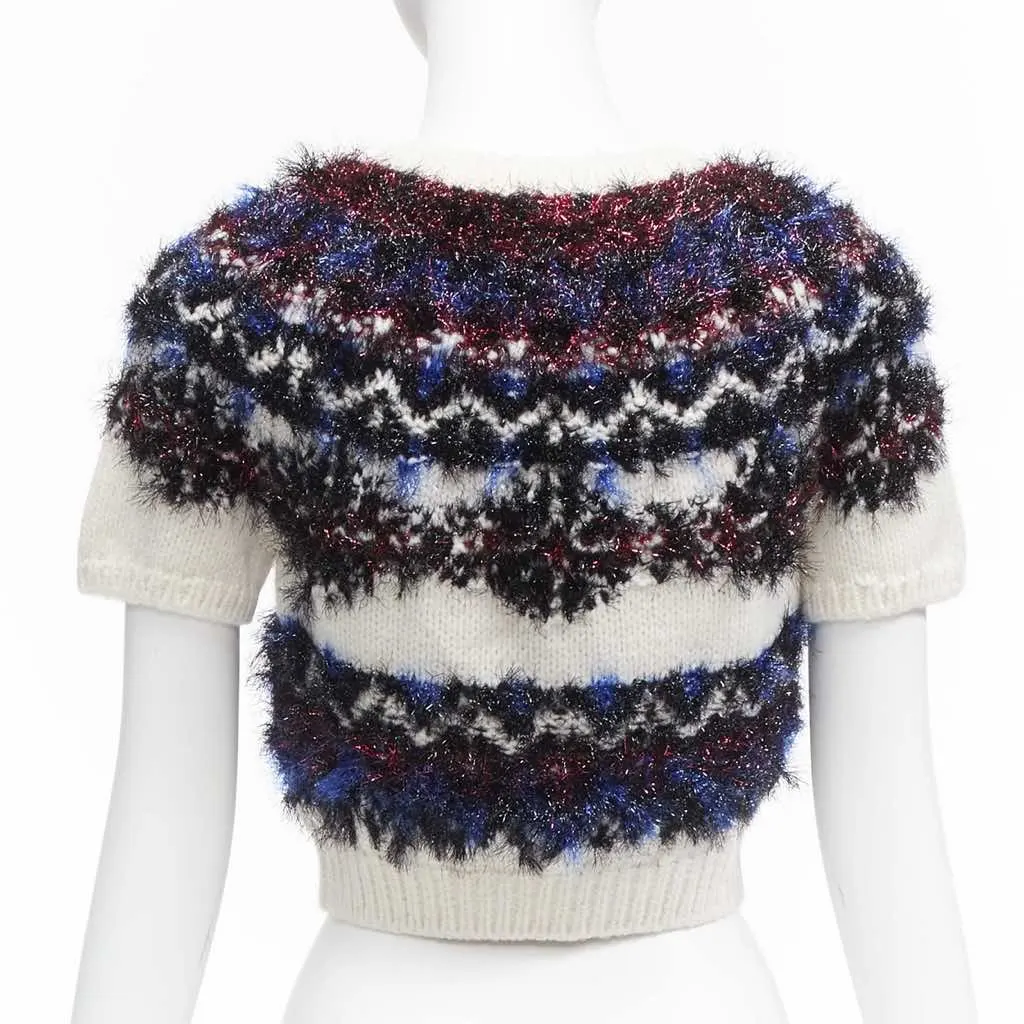 Chanel CC Cropped Sweater Beige Polyamide Never worn - Box View
