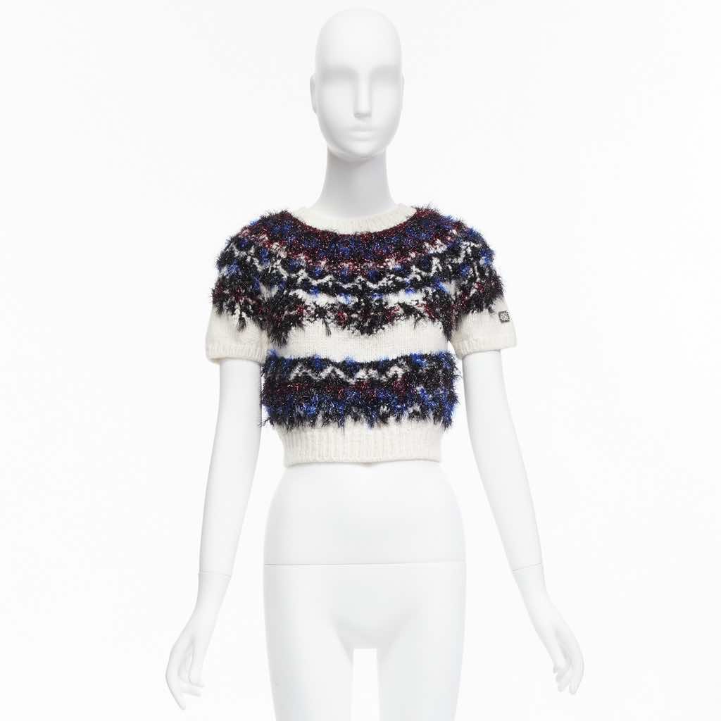 Chanel CC Cropped Sweater - Image 12