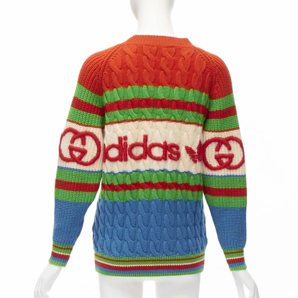 Gucci 3D Logo Cable Sweater MultiColor Wool Never worn - Box View