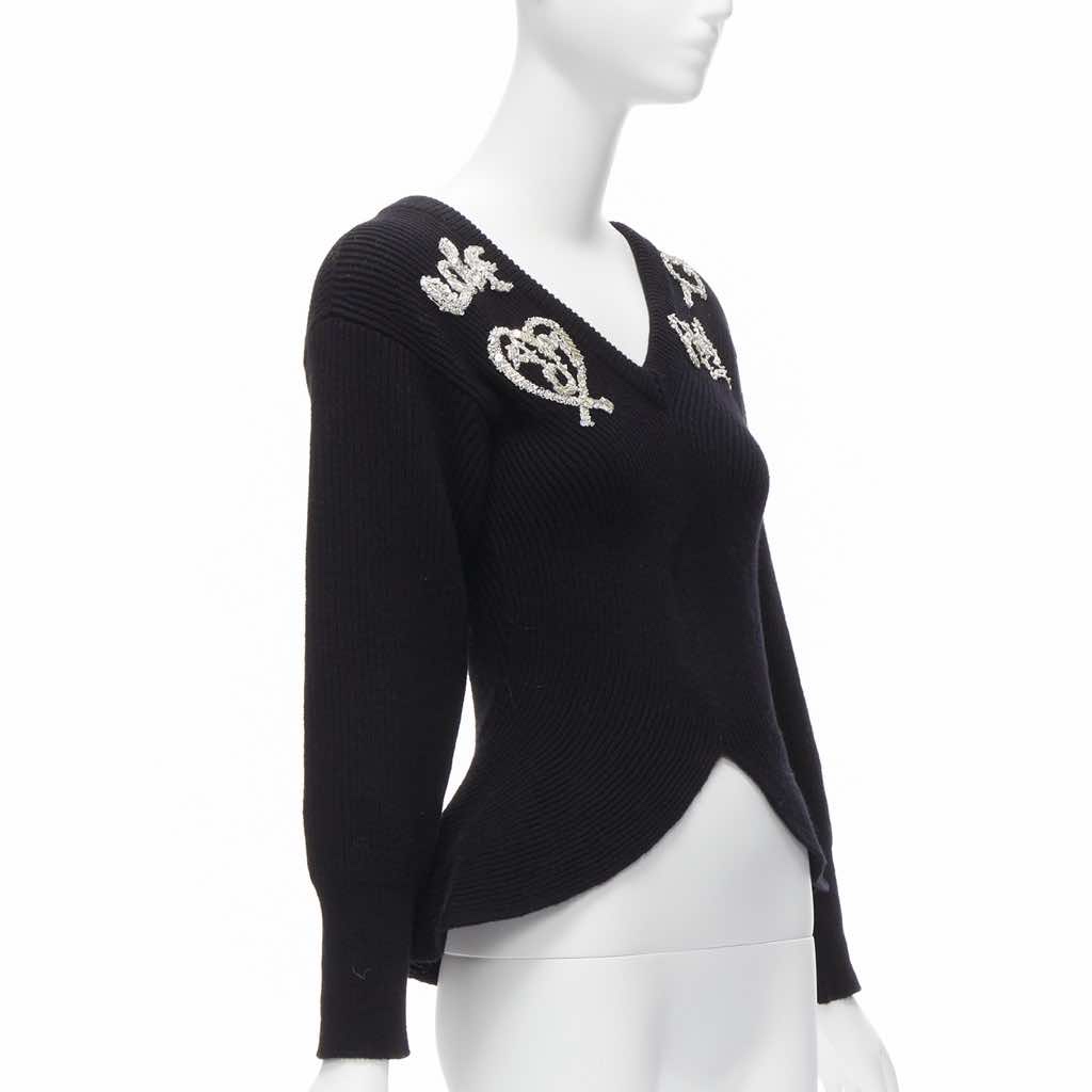 Alexander Mcqueen Logo Peplum Sweater - Image 6