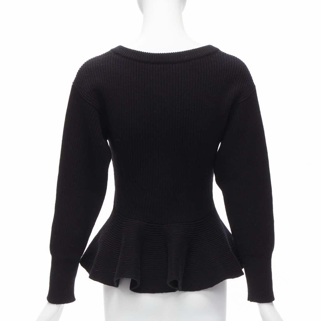 Alexander Mcqueen Logo Peplum Sweater - Side view