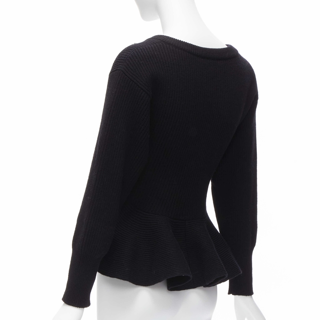 Alexander Mcqueen Logo Peplum Sweater - Detail 1