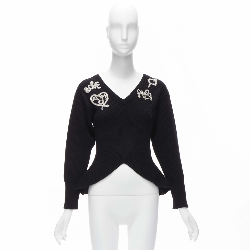 Alexander Mcqueen Logo Peplum Sweater - Image 12