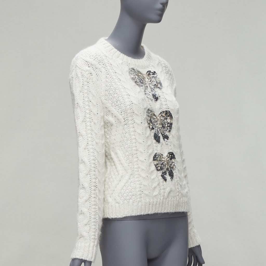 Valentino Garavani Sequins Bow Sweater - Back view