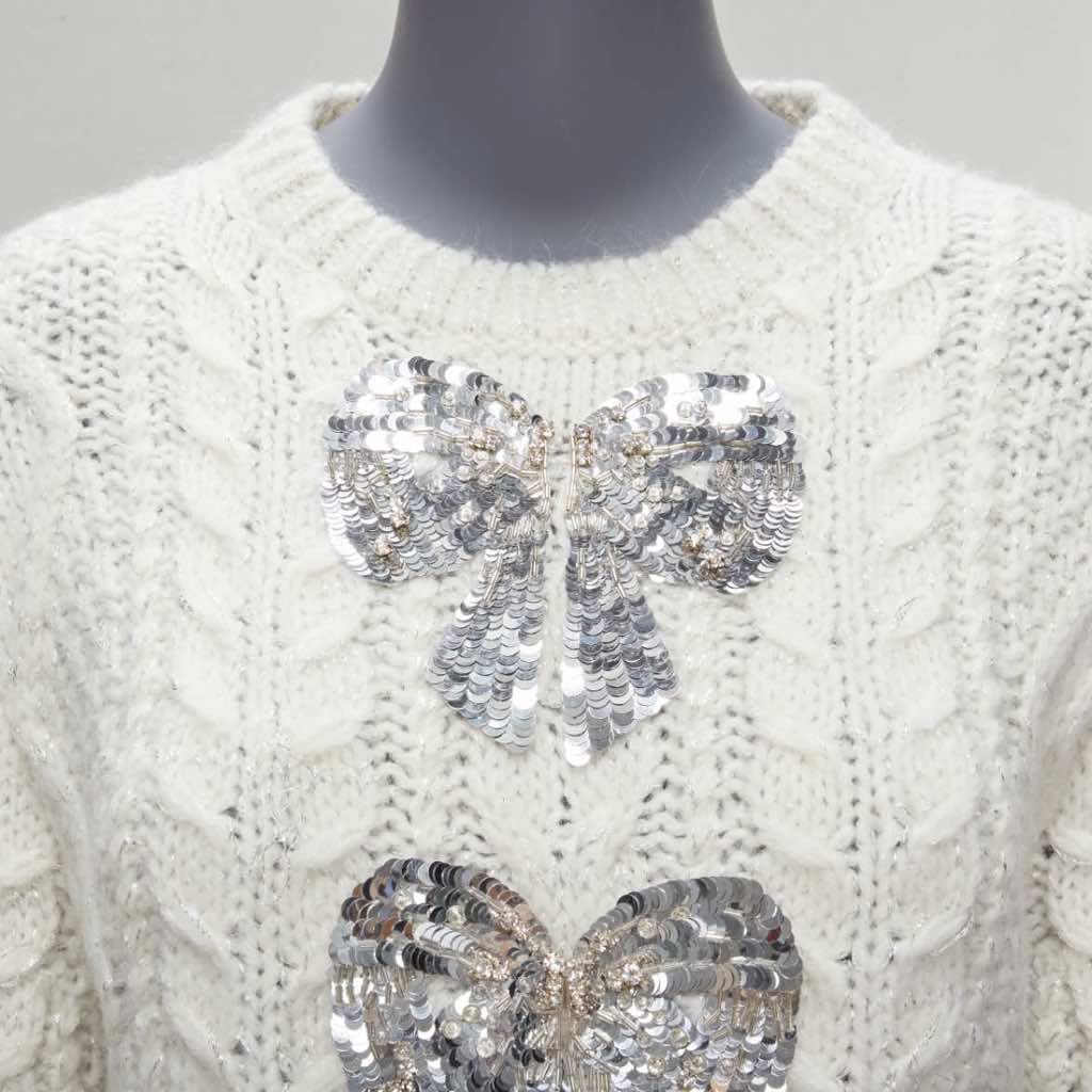 Valentino Garavani Sequins Bow Sweater - Detail 1