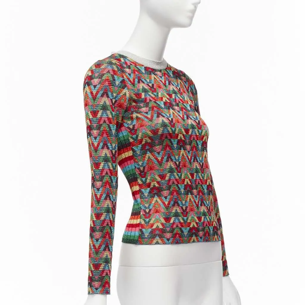 Valentino Colorful Lurex Sweater MultiColor Viscose Never worn - Inside View