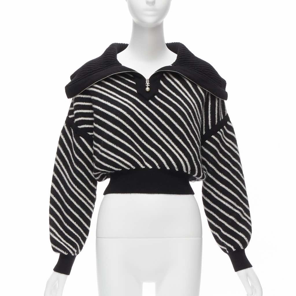 Chanel Stripe CC Sweater