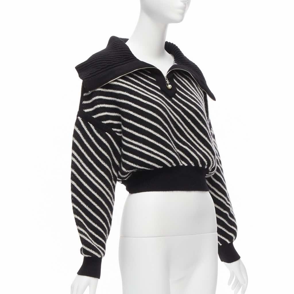 Chanel Stripe CC Sweater - Image 6